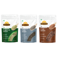 Pumpkin, Chia & Flax Seeds - Combo - 600g (200g each)