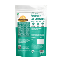 Whole Almonds. Roasted & Salted.