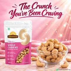 Whole Cashews. Roasted & Salted.