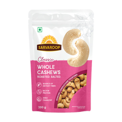 Whole Cashews. Roasted & Salted.