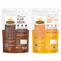 Flax & Sunflower Seeds Combo - 400g (200g each)