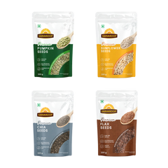 Pumpkin, Sunflower, Chia & Flax Seeds Combo - 800g (200g each)