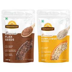 Flax & Sunflower Seeds Combo - 400g (200g each)
