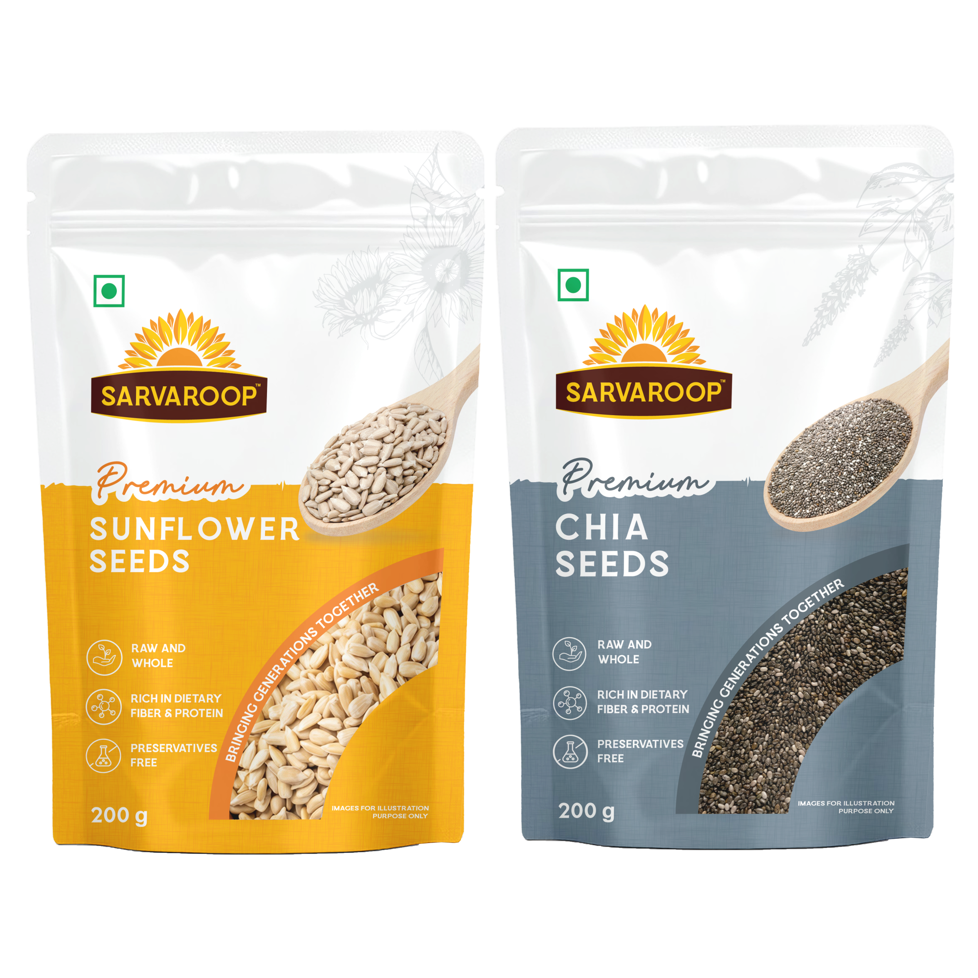 Sunflower & Chia Seeds Combo - 400g (200g each)