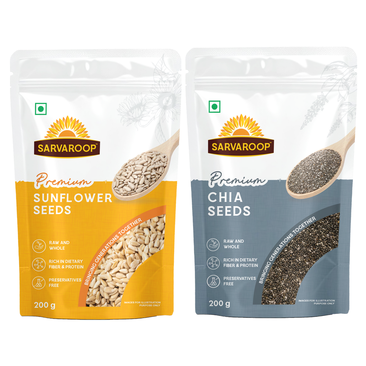 Sunflower & Chia Seeds Combo - 400g (200g each)