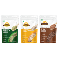 Pumpkin, Sunflower & Flax Seeds - Combo - 600g (200g each)