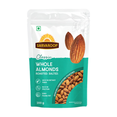 Whole Almonds. Roasted & Salted.